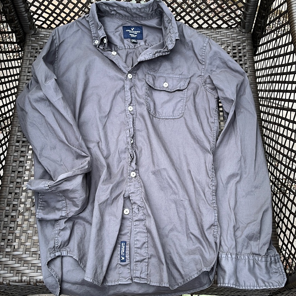 Ae Cotton Button Down